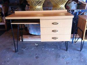 Vintage desk and end tables hairpin legs