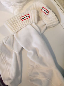 White knit Hunter socks