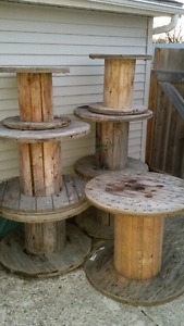 Wooden spools multiple sizes