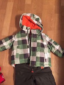 12 month carters snow suit and gear