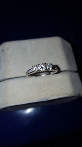 14k women's engagement ring white gold