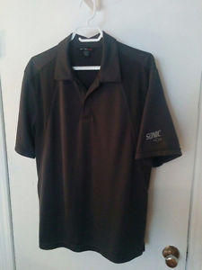 3 Ladies Golf Shirts - size M-L $10 each (black, grey, navy)
