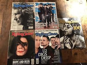 5 collectible rolling Stone magazines