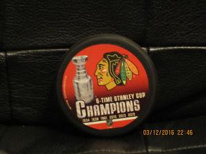 6 Time Stanley Cup Champions puck of the Hawks.