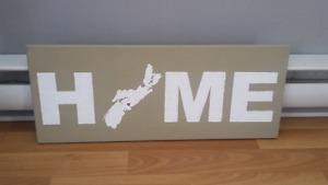 8x20" Hand painted "Home" sign $15