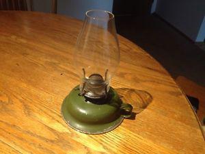 ANTIQUE ARMY OIL LAMP
