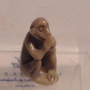 Antique Chinese Beautiful Stone Figures of Monkey