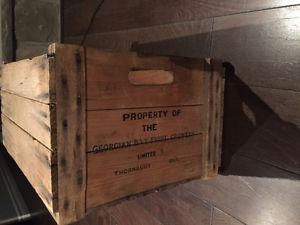 Antique wood Apple crate