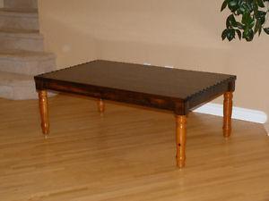 Beautiful Refinished Solid Yellow Pine Coffee Table (XL)