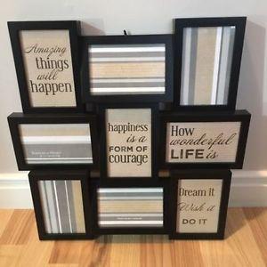 Beautiful hanging 4x6 black picture frame wall collage