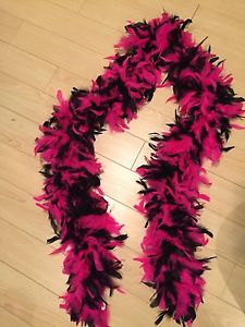 Black and Pink Feather Boa