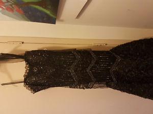 Black sequence mermaid gown never worn
