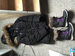 Boots and winter jacket