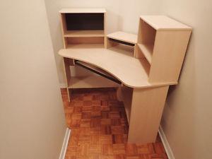 Corner Computer Desk with Shelves