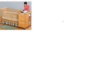 Crib and Changer Organizer With Mattress Converts to a