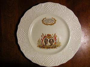 Decorative Plate King George VI Elizabeth NA Visit 