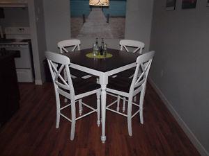 Dining Set, high 4 dining chairs moving sale
