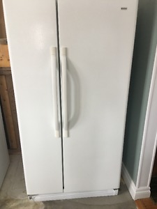Double fridge freezer Kenmore Flattop stove