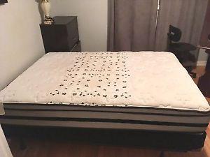 Double mattress box spring and frame $75 need picked up