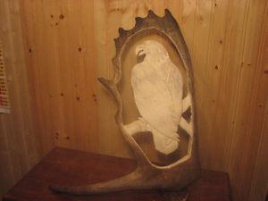 Hand crafted antler carving