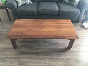 Handcrafted solid wood walnut coffee table