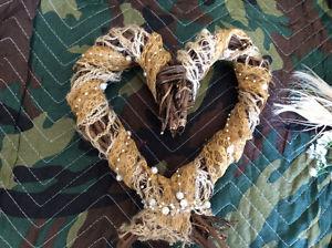 Heart shaped wreath home,anniversary,wedding