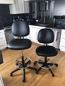 High top adjustable office or bar chairs