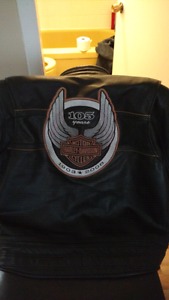Leather harley jacket Large