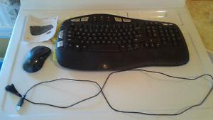 Logitech wireless keyboard and mouse.hardly used