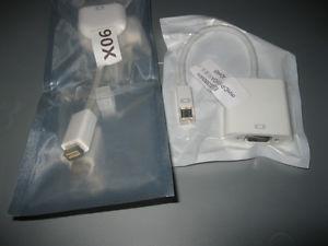 Mini DisplayPort to VGA and miniDVI to VGA Adapters for Macs
