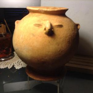 Narino Pre-Columbian Pot with Face Motif, Ecuador