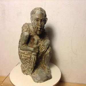 Old Africa Sculpture Bust Soapstone