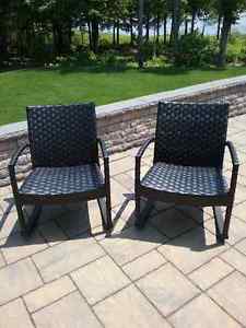 PATIO ROCKING CHAIRS (TWO) NEW