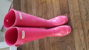 Pink Hunter boots