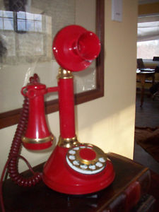 Red Candlestick Phone 