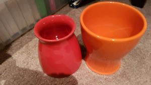 Red and Orange vases
