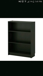 Small black bookcase