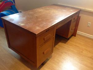 Solid Wood Teachers style desk