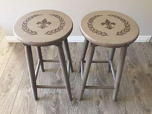 Stencilled Counter Stools