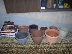 Various patio pots, $8.00 each