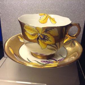 Vintage British Melba Art Deco Cup and Saucer