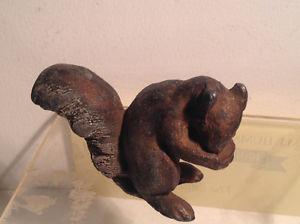 Vintage Small Bronze Figurine Squirrel.