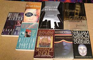William Gibson - Set of 8 of Gibsons books