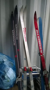 cross country skis for sale pairs left red ones