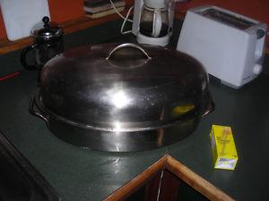 large Stainless Steel Roasting Pot