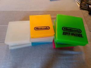 13 Nintendo New & Snes hard plastic cases