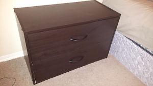 2 Dark Brown Bedside Tables