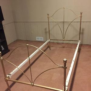 Antique wrought iron bed frame