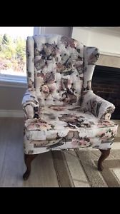 Beautiful accent wing back chair, perfect for any room!