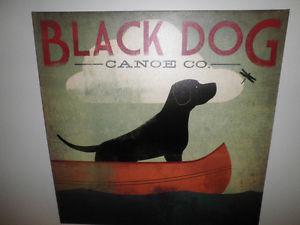 Black Dog Canoe Co Picture..On Canvas.